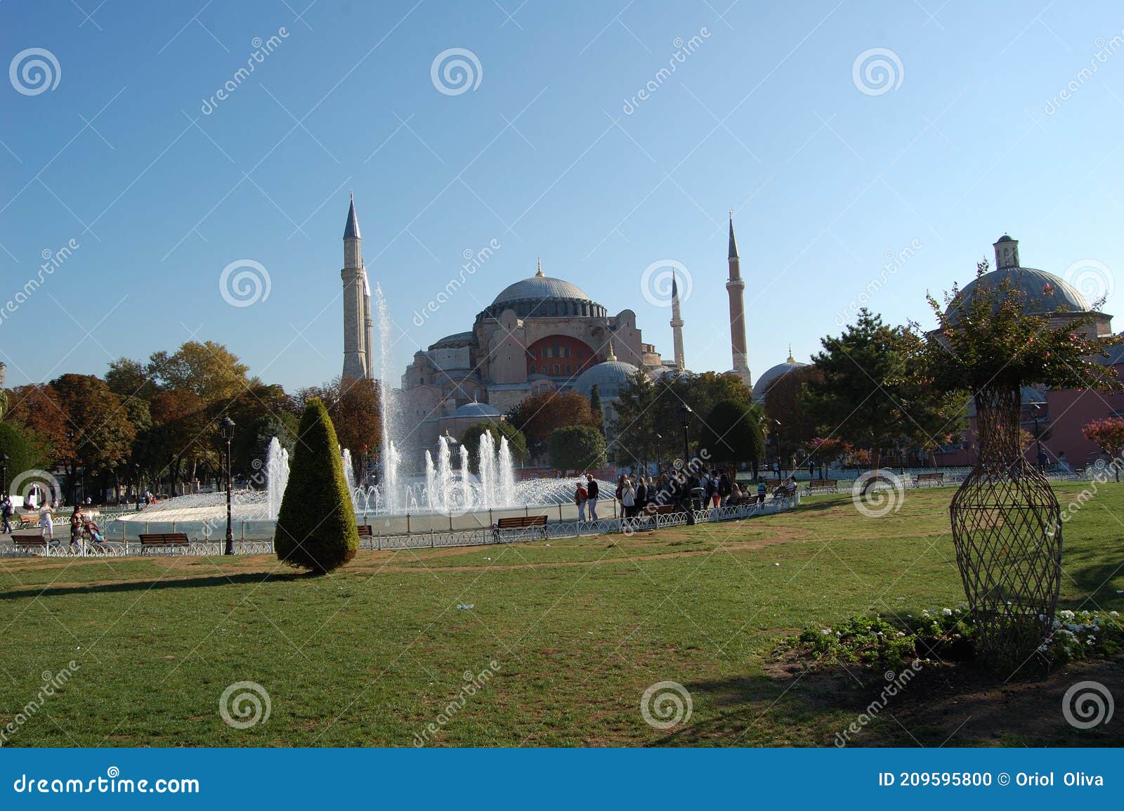 view of the hagia sophia museum in istanbul turkey. santa sofia. ayasofya